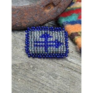 Vintage Beaded Southwestern Brooch Pin